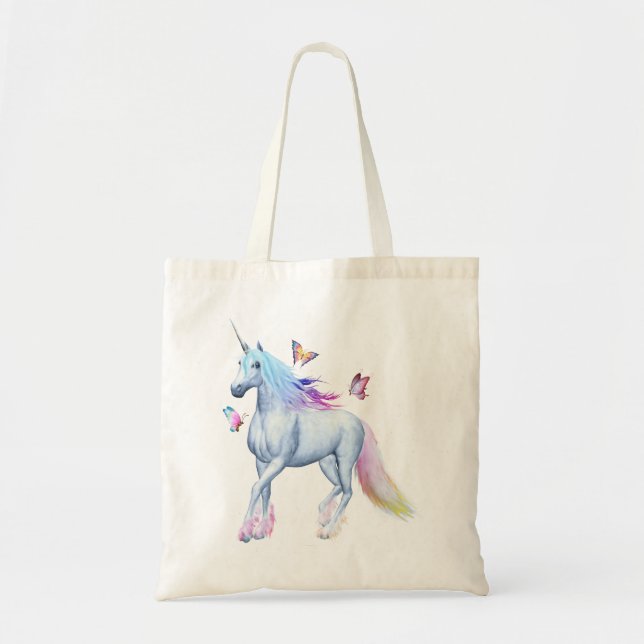 Rainbow unicorn tote bag (Front)