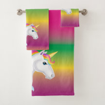 Rainbow Unicorn Towel Set