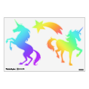 Rainbow Unicorn Wall Decals