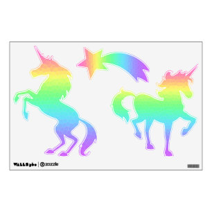 Rainbow Unicorn Wall Decals