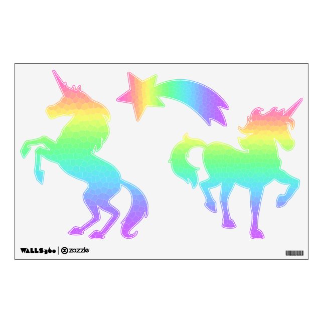 Rainbow Unicorn Wall Decals (Front)