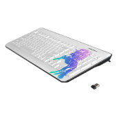 Rainbow Unicorn Wireless Keyboard (Angled)