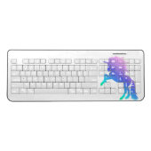 Rainbow Unicorn Wireless Keyboard (Front)