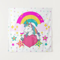 Rainbow Unicorn with Stars