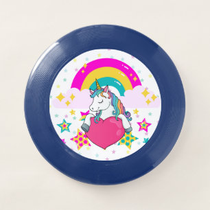 Rainbow Unicorn with Stars Wham-O Frisbee