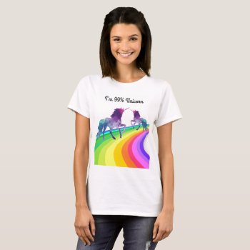 Rainbow Unicorn - Women's T-shirt by Midesigns55555 at Zazzle