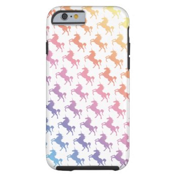 Rainbow Unicorns Tough Iphone 6 Case by Michaelcus at Zazzle