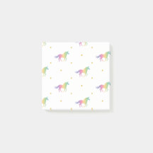 Rainbow Unicorns & Gold Stars Pattern