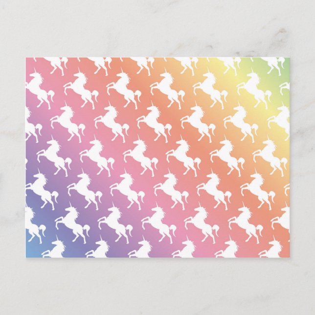 Rainbow Unicorns II Postcard (Front)