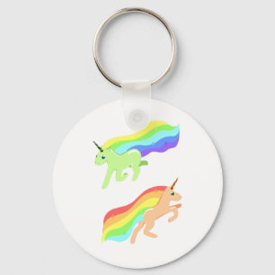 Rainbow Unicorns Keychain