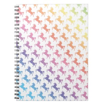 Rainbow Unicorns Notebook by Michaelcus at Zazzle