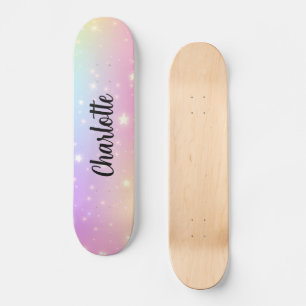 Rainbow Unicorns sky Personalized Skateboard