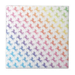 Rainbow Unicorns Tile at Zazzle