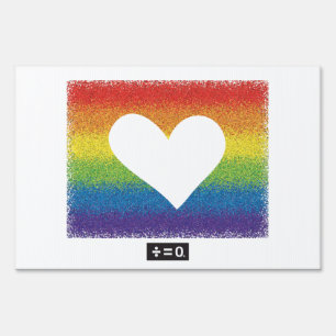 Rainbow Unity Heart Yard Sign