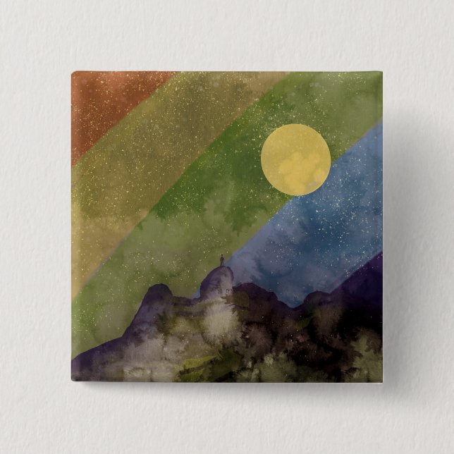 Rainbow universe button (Front)