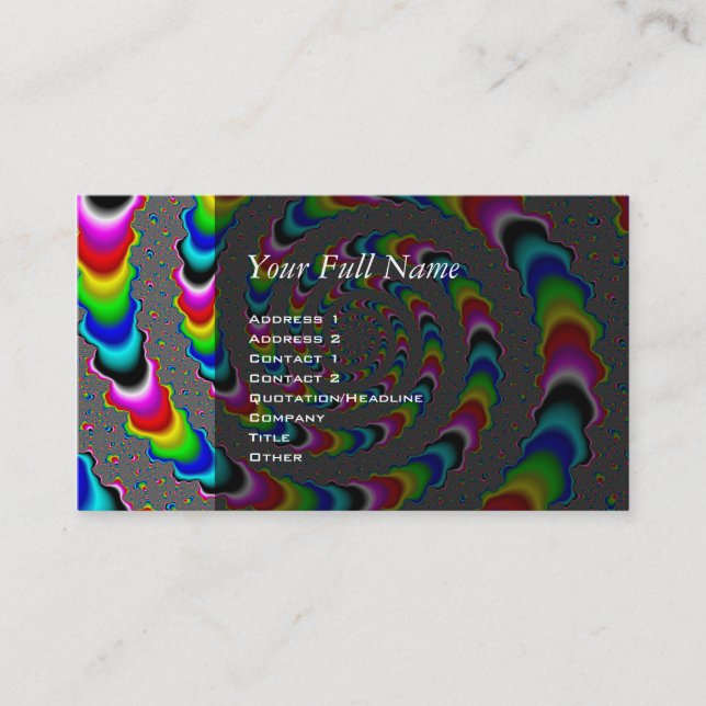 Rainbow Universe - Fractal Art Business Card (Front)