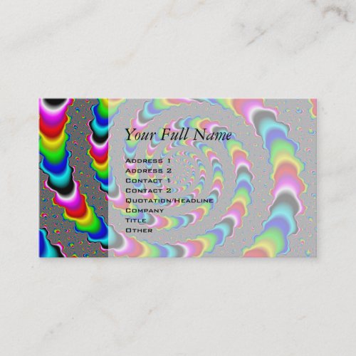Rainbow Universe - Fractal Art Business Card Template