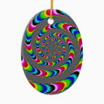 Rainbow Universe - Fractal Art Ceramic Ornament
