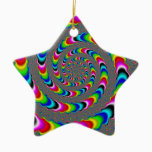 Rainbow Universe - Fractal Art Ceramic Ornament