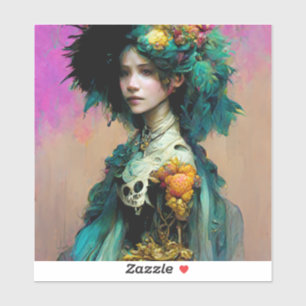 Rainbow Urchin 2 Fantasy Sci-Fi Sticker