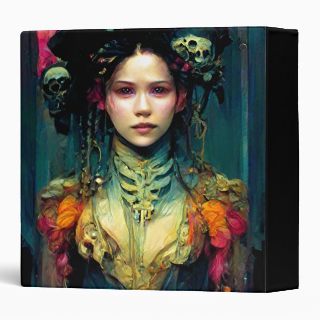 Rainbow Urchin Fantasy Sci-Fi 3 Ring Binder (Back/Spine)
