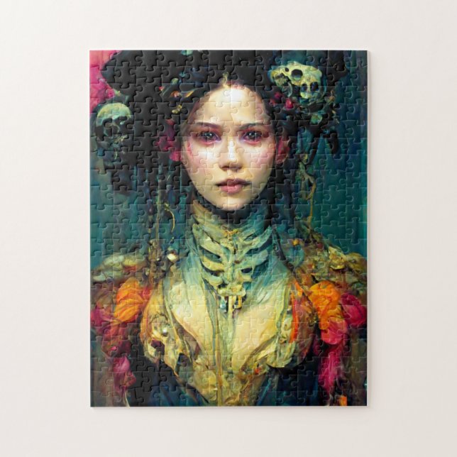 Rainbow Urchin Fantasy Sci-Fi Jigsaw Puzzle (Vertical)