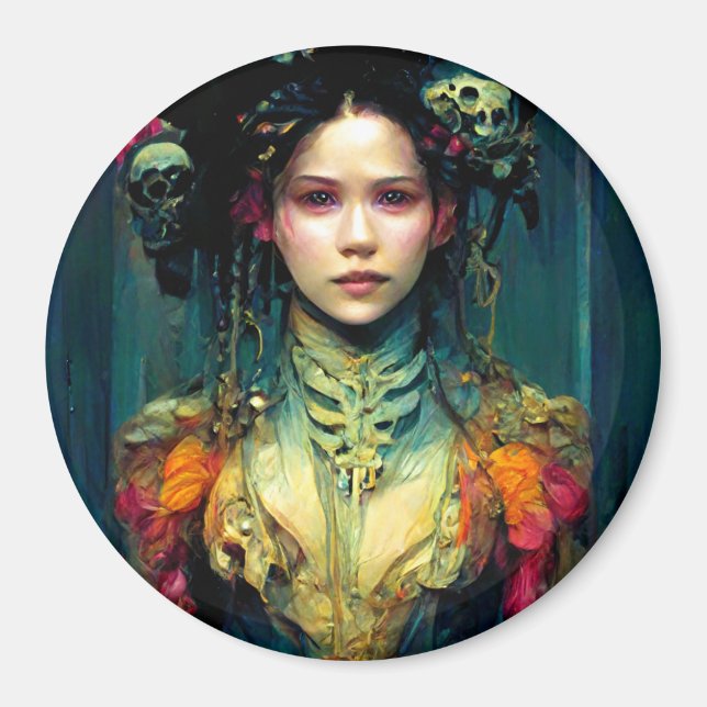 Rainbow Urchin Fantasy Sci-Fi Magnet (Front)