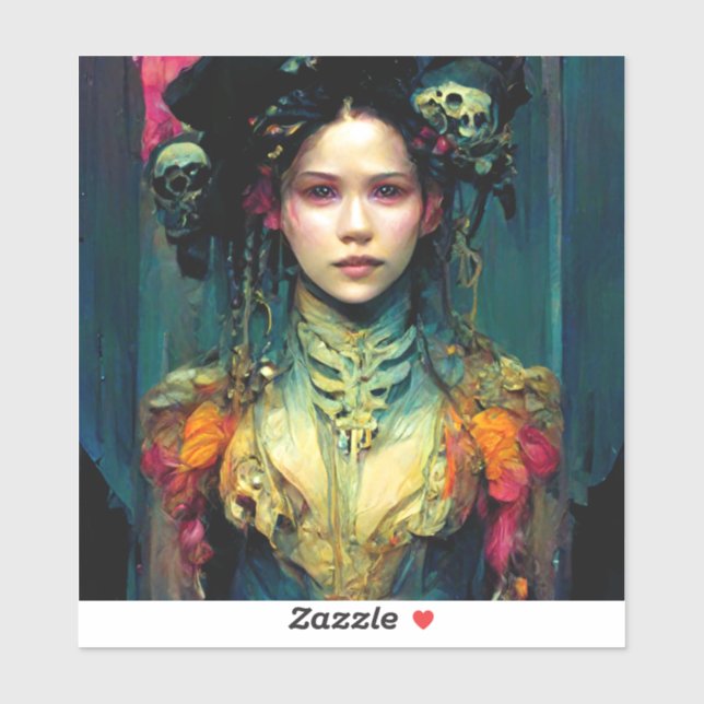 Rainbow Urchin Fantasy Sci-Fi Sticker (Sheet)