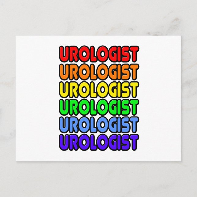 Rainbow Urologist Postcard (Front)