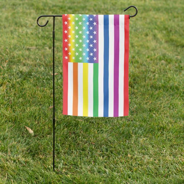 Rainbow US Flag LGBT Pride (In SItu)