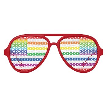 Rainbow Us Flag Lgbt Pride Aviator Sunglasses by YLGraphics at Zazzle