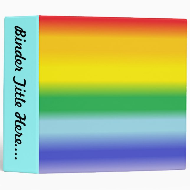 Rainbow v1 - 2" 3 ring binder (Front/Spine)