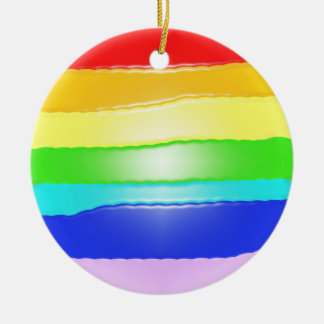 Rainbow v2 ceramic ornament