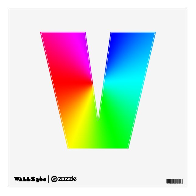 Rainbow V Wall Decal (Front)