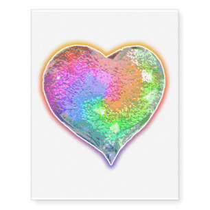 Rainbow Valentine Temporary Tattoos