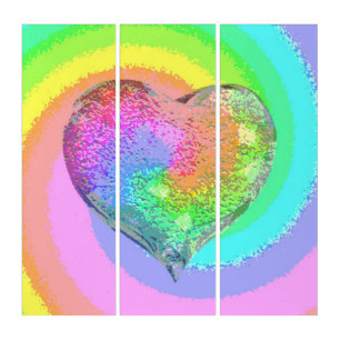 Rainbow Valentine Triptych