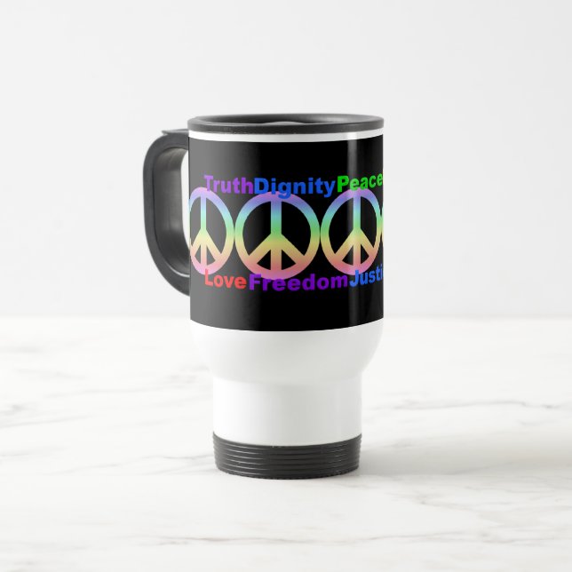 Rainbow Values mugs (Front Left)