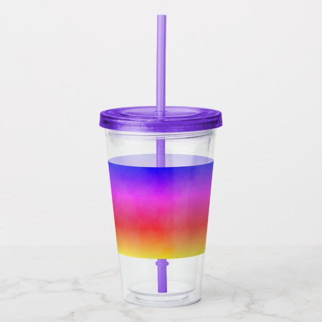 Rainbow Vapor Acrylic Tumbler (Front)