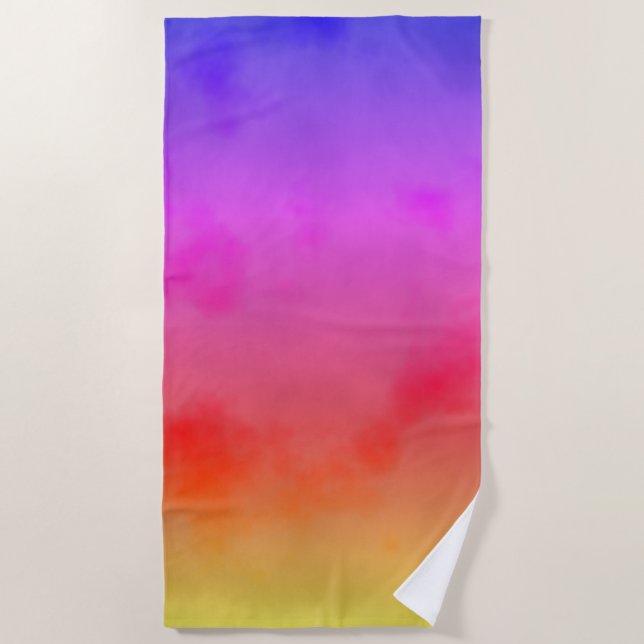 Rainbow Vapor Beach Towel (Front)