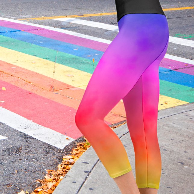 Rainbow Vapor Capri Leggings (Creator Uploaded)