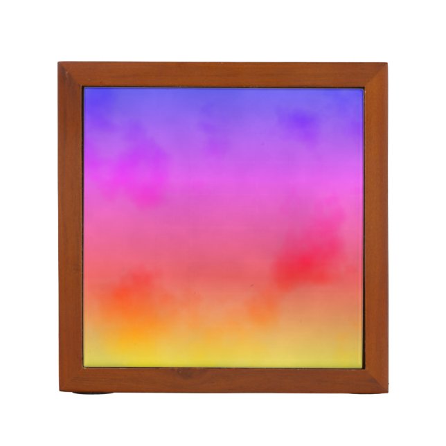 Rainbow Vapor Desk Organizer (Front)