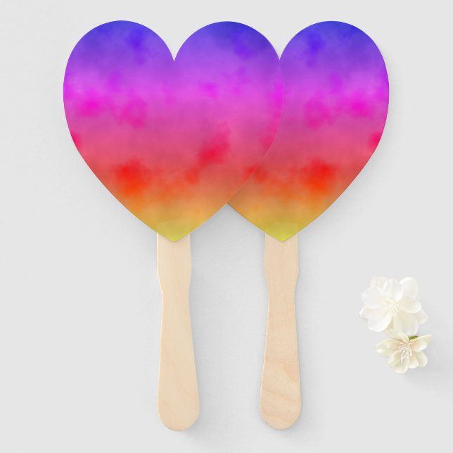 Rainbow Vapor Hand Fan (Front and Back)