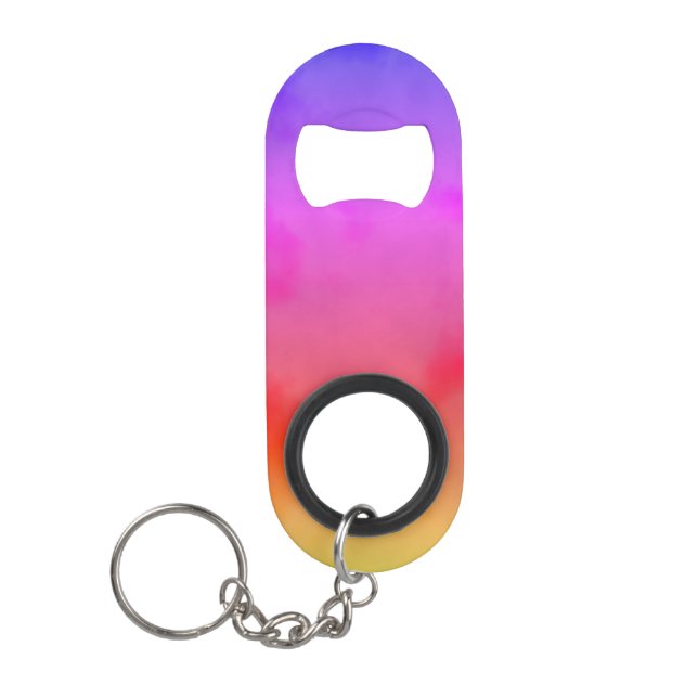 Rainbow Vapor Keychain Bottle Opener (Front)