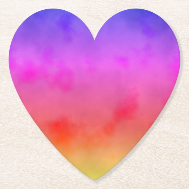 Rainbow Vapor Paper Coaster (Front)