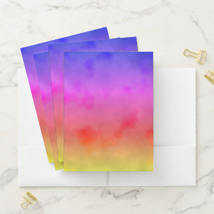 Rainbow Vapor Pocket Folder