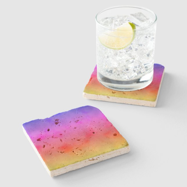 Rainbow Vapor Stone Coaster (Side)