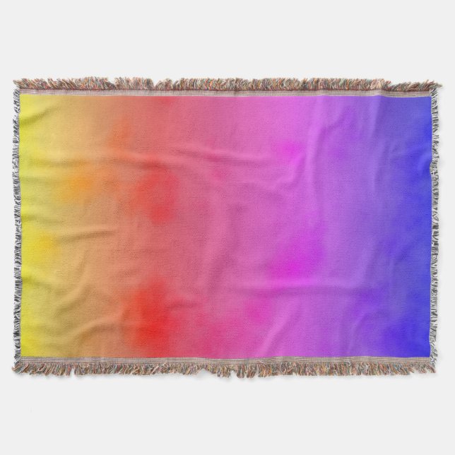 Rainbow Vapor Throw Blanket (Front)