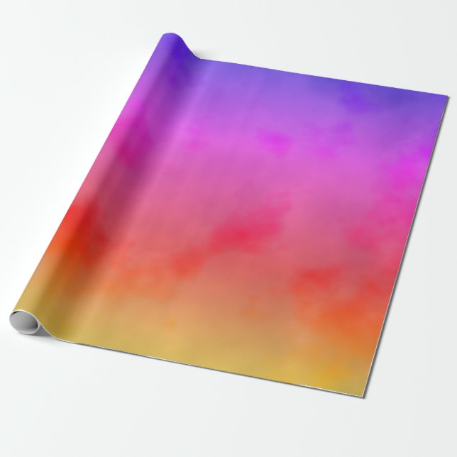 Rainbow Vapor Wrapping Paper (Unrolled)