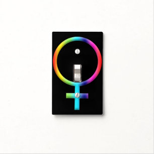 Rainbow Venus Symbol Astrology Zodiac Planet Sign Light Switch Cover