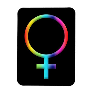 Rainbow Venus Symbol Astrology Zodiac Planet Sign Magnet